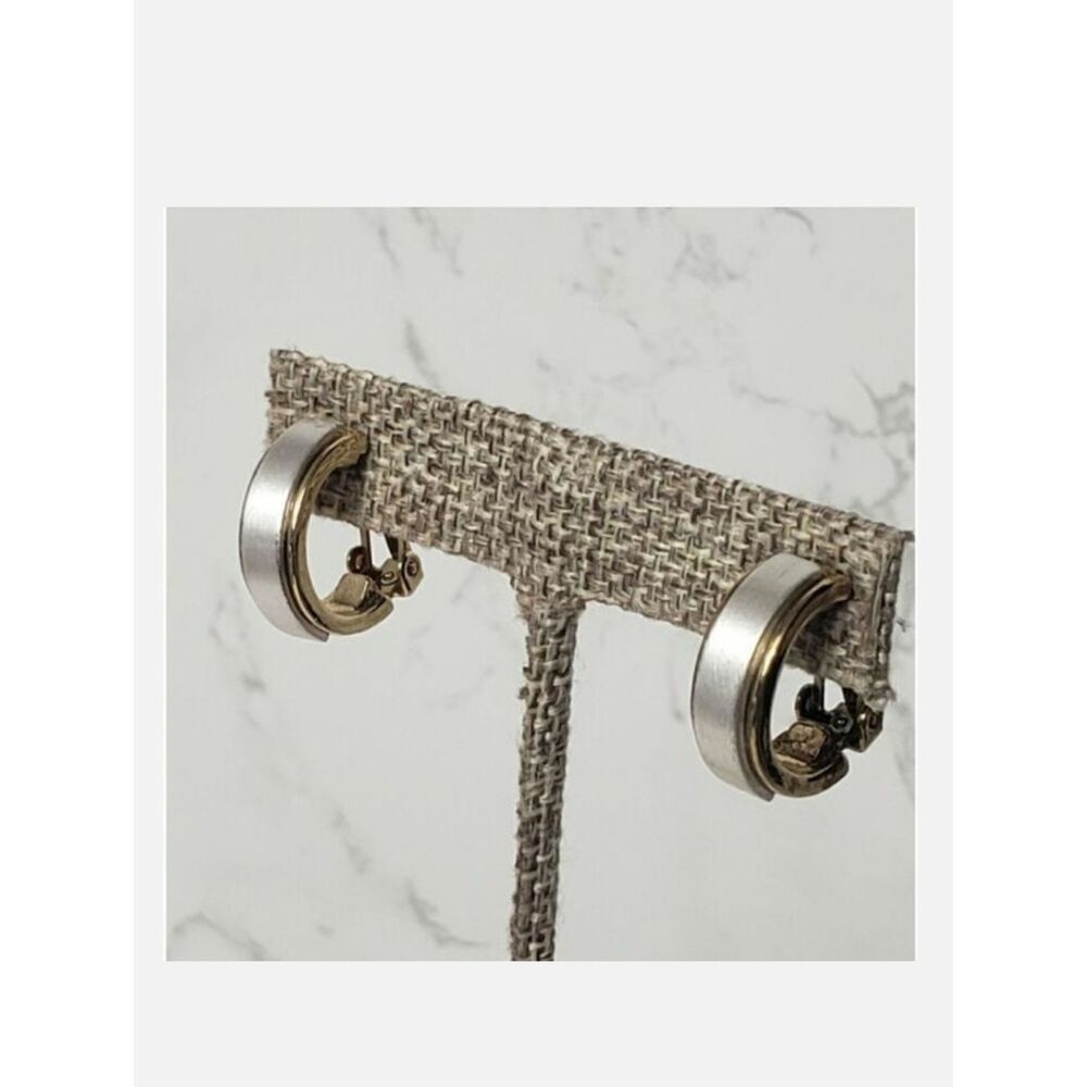 GOLDTONE Huggie Hoop Clip-On Earrings